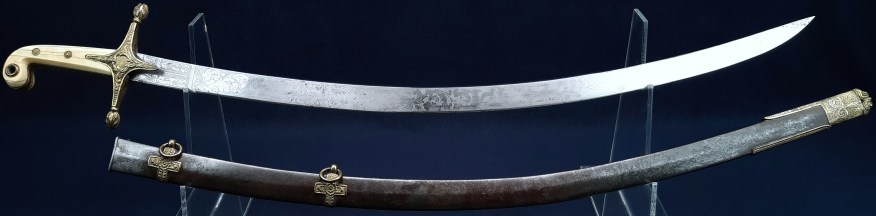 British c1860 Warwickshire Yeomanry Cavalry Officers Full Dress Mameluke Sword by Hamburger Rogers and Co 2